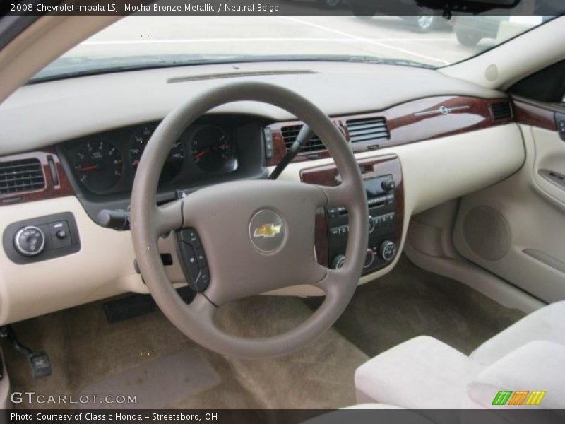 Mocha Bronze Metallic / Neutral Beige 2008 Chevrolet Impala LS