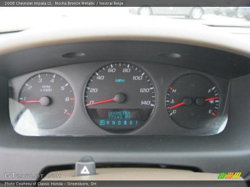 Mocha Bronze Metallic / Neutral Beige 2008 Chevrolet Impala LS