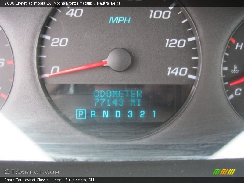Mocha Bronze Metallic / Neutral Beige 2008 Chevrolet Impala LS