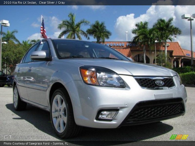 Clear Silver / Gray 2010 Kia Rio LX Sedan