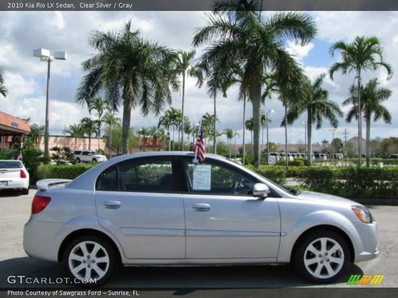 Clear Silver / Gray 2010 Kia Rio LX Sedan