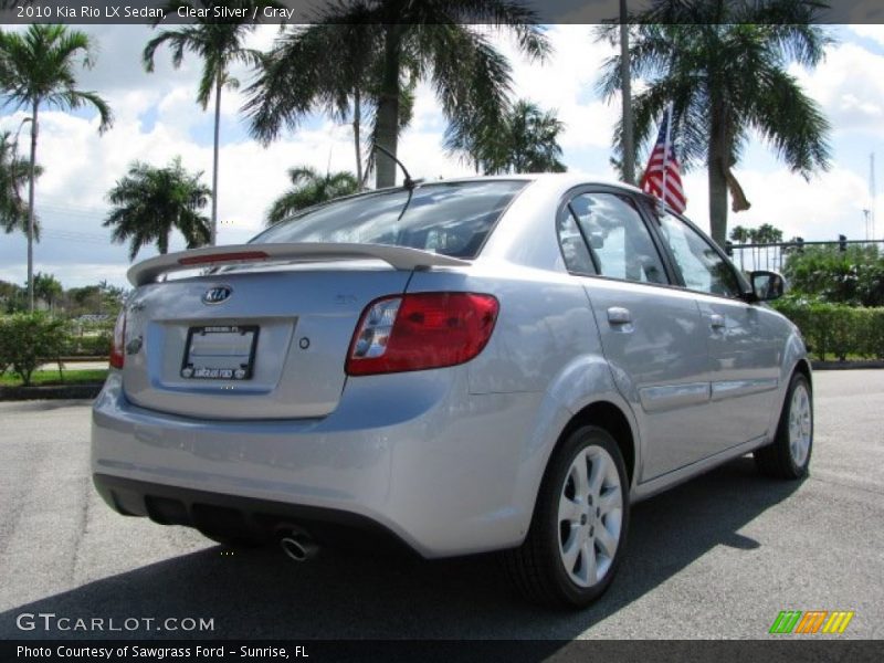 Clear Silver / Gray 2010 Kia Rio LX Sedan