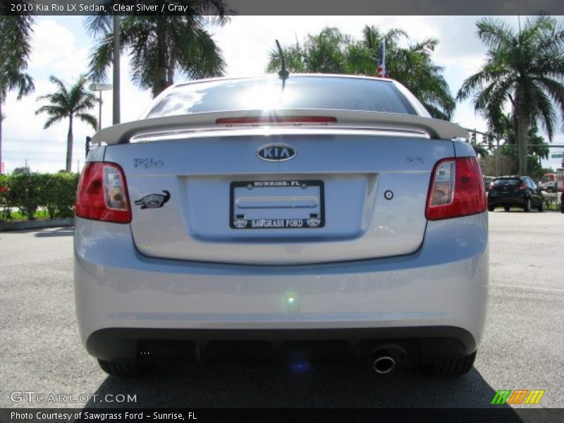 Clear Silver / Gray 2010 Kia Rio LX Sedan
