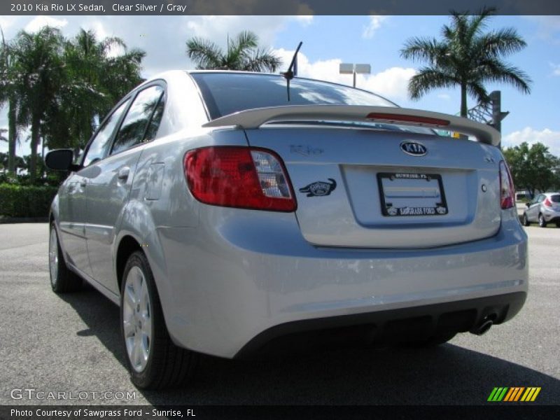Clear Silver / Gray 2010 Kia Rio LX Sedan