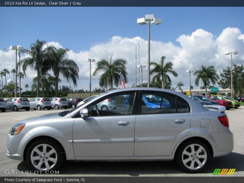 Clear Silver / Gray 2010 Kia Rio LX Sedan