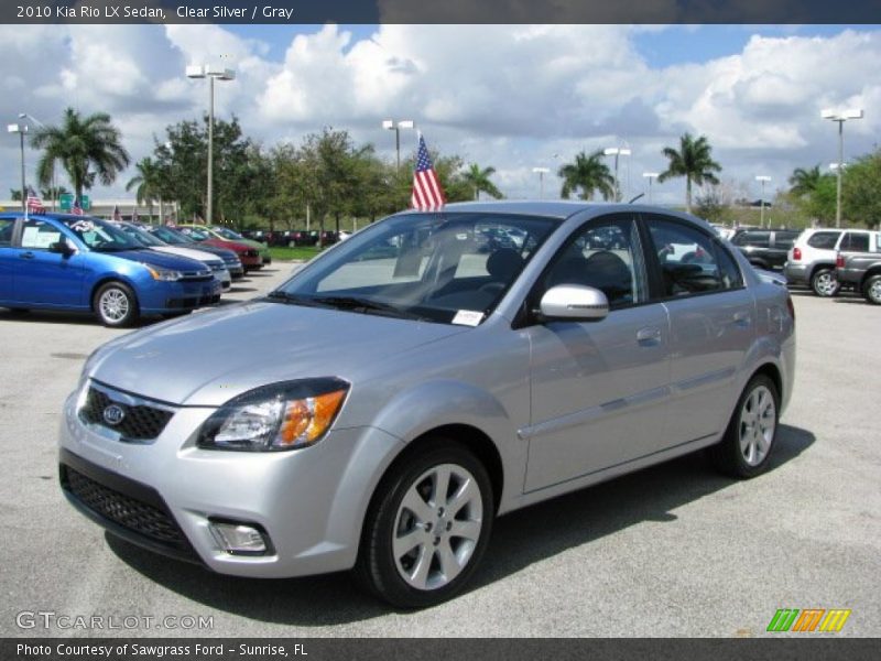 Clear Silver / Gray 2010 Kia Rio LX Sedan
