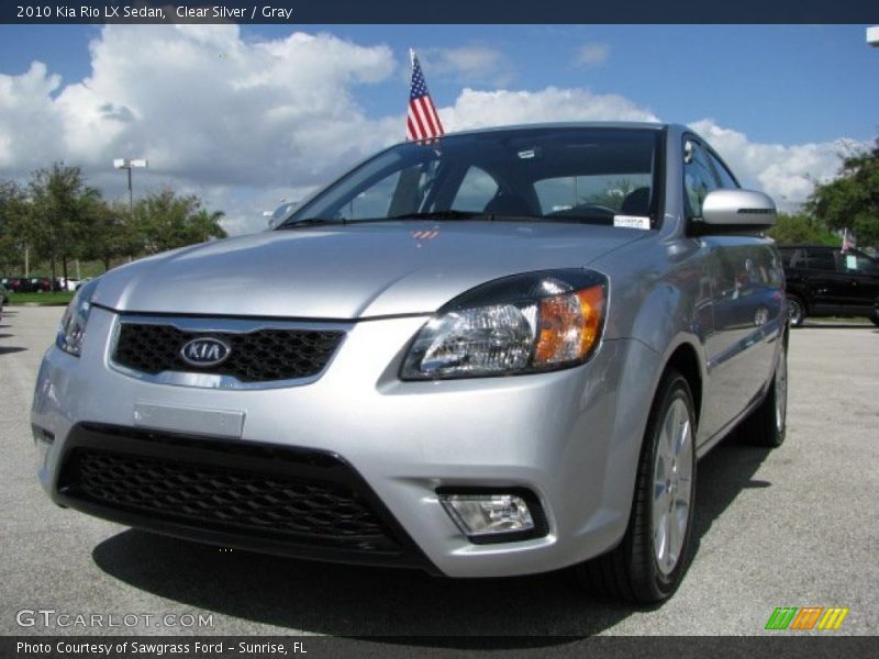 Clear Silver / Gray 2010 Kia Rio LX Sedan