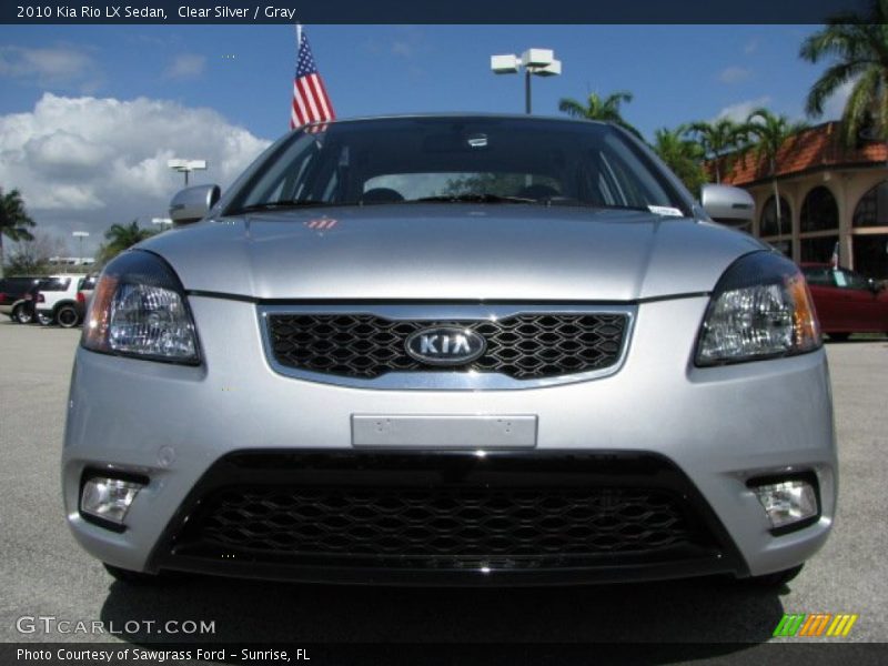 Clear Silver / Gray 2010 Kia Rio LX Sedan