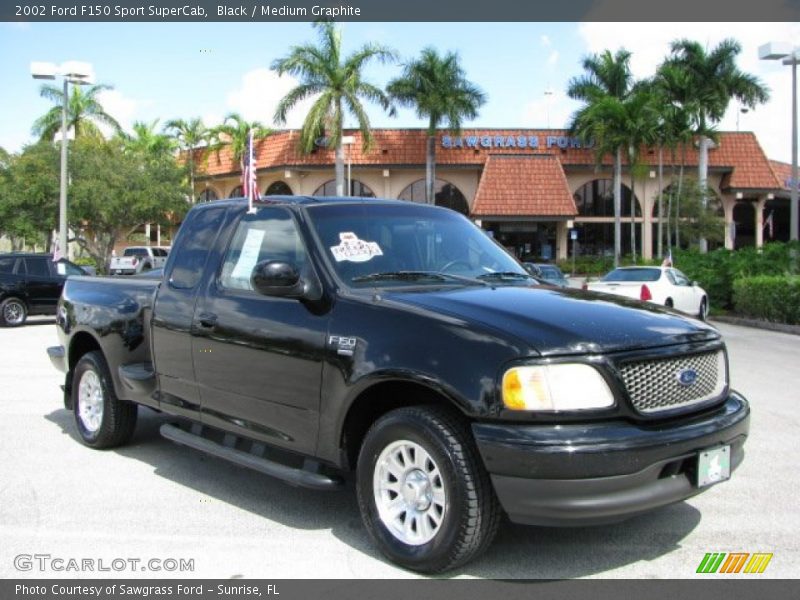 Black / Medium Graphite 2002 Ford F150 Sport SuperCab