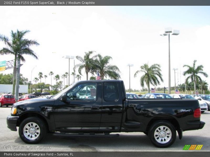 Black / Medium Graphite 2002 Ford F150 Sport SuperCab
