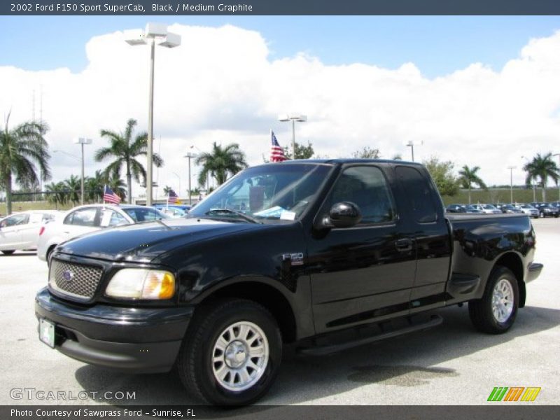 Black / Medium Graphite 2002 Ford F150 Sport SuperCab