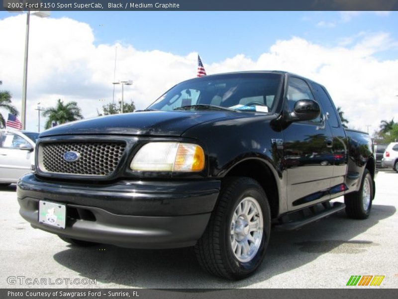 Black / Medium Graphite 2002 Ford F150 Sport SuperCab