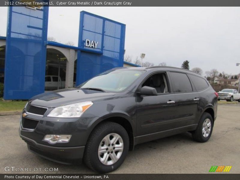 Cyber Gray Metallic / Dark Gray/Light Gray 2012 Chevrolet Traverse LS