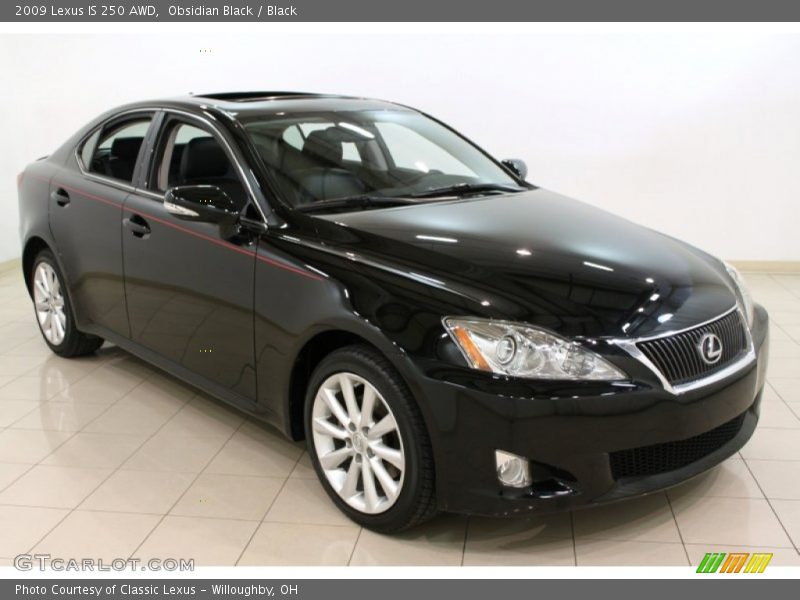 Obsidian Black / Black 2009 Lexus IS 250 AWD