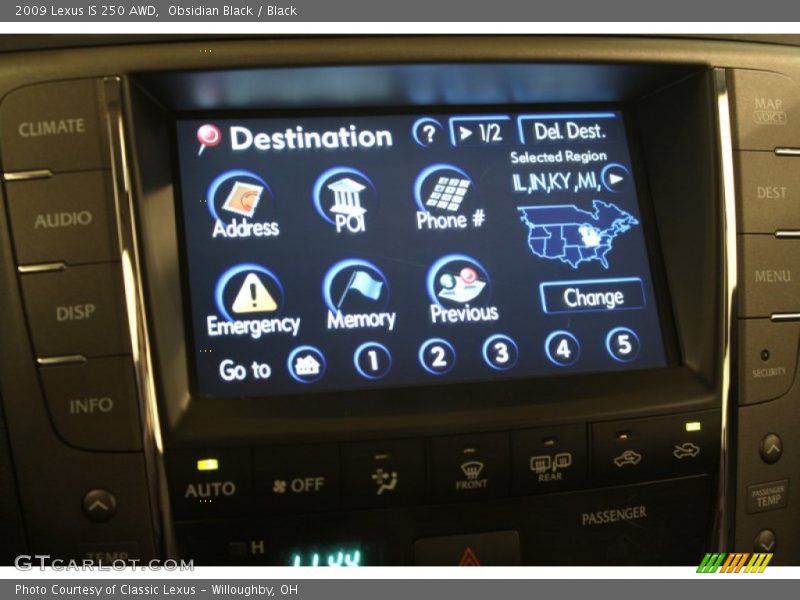 Obsidian Black / Black 2009 Lexus IS 250 AWD