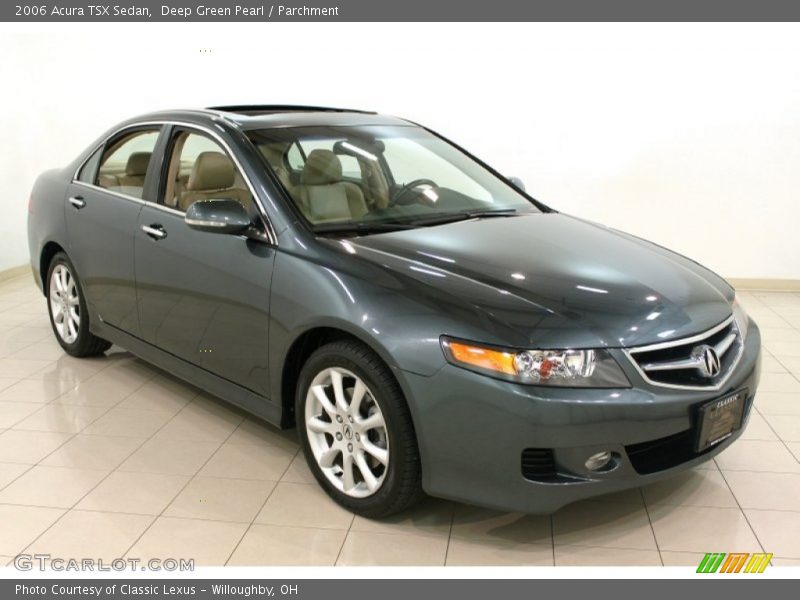 Deep Green Pearl / Parchment 2006 Acura TSX Sedan