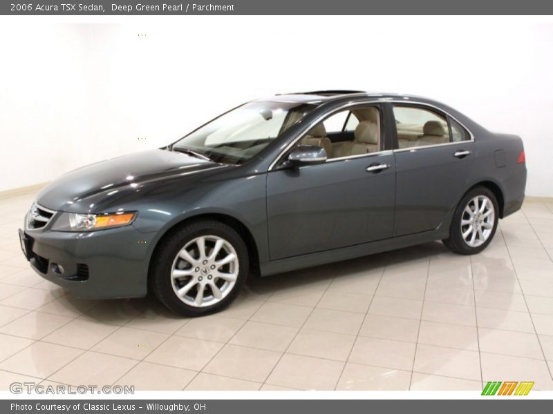 Deep Green Pearl / Parchment 2006 Acura TSX Sedan