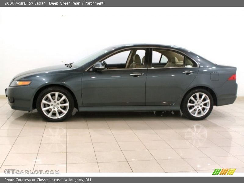 Deep Green Pearl / Parchment 2006 Acura TSX Sedan
