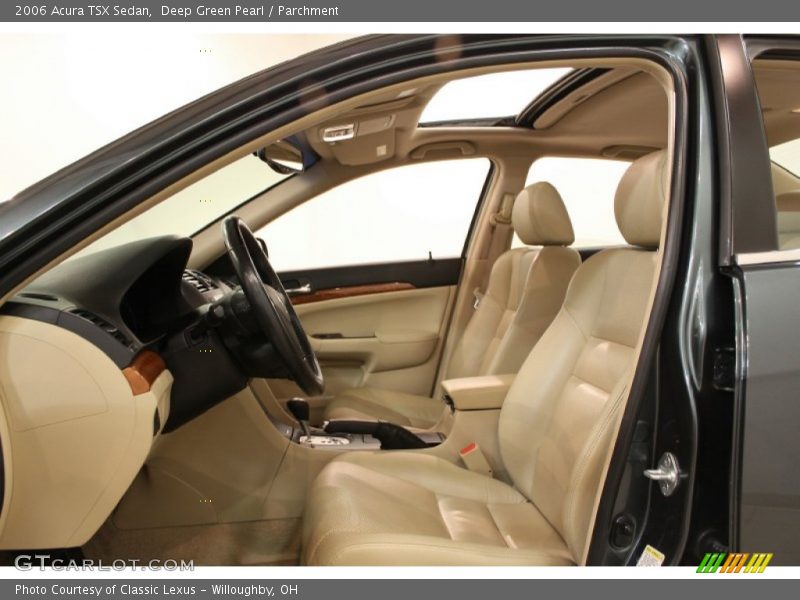 Deep Green Pearl / Parchment 2006 Acura TSX Sedan