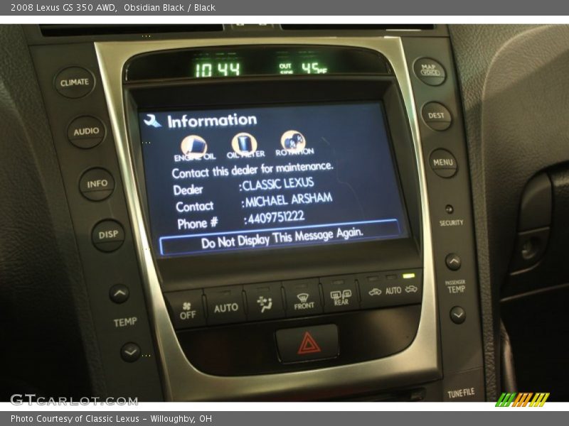 Obsidian Black / Black 2008 Lexus GS 350 AWD