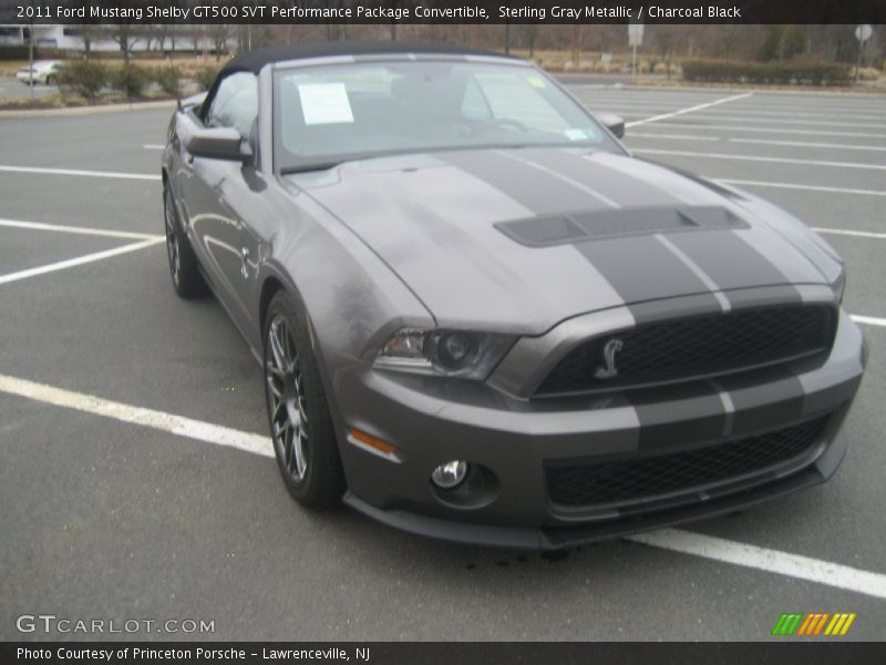 Sterling Gray Metallic / Charcoal Black 2011 Ford Mustang Shelby GT500 SVT Performance Package Convertible