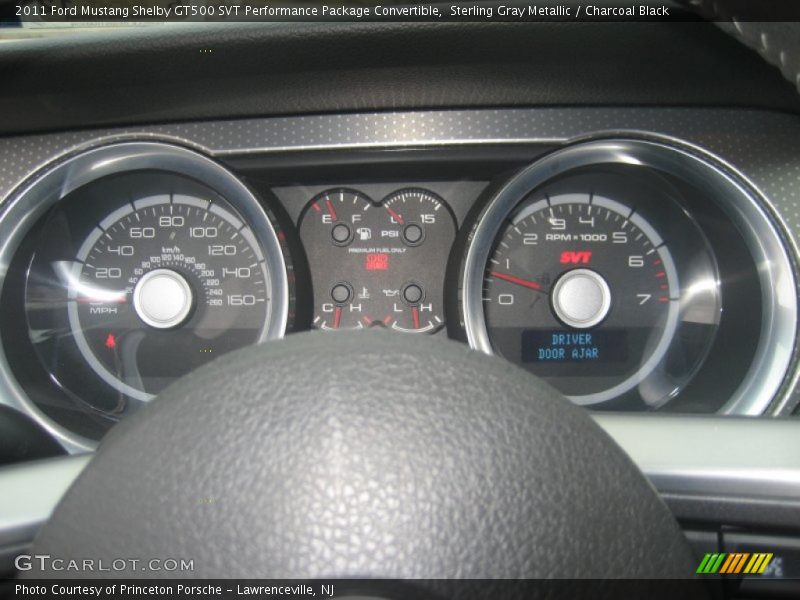 Sterling Gray Metallic / Charcoal Black 2011 Ford Mustang Shelby GT500 SVT Performance Package Convertible