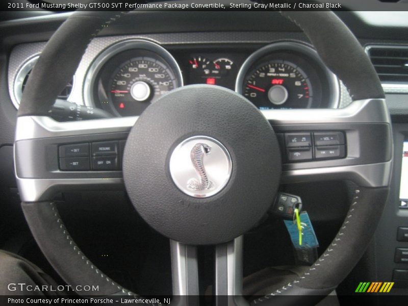 Sterling Gray Metallic / Charcoal Black 2011 Ford Mustang Shelby GT500 SVT Performance Package Convertible