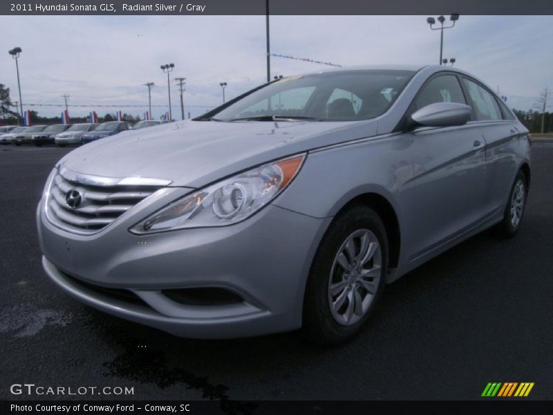 Radiant Silver / Gray 2011 Hyundai Sonata GLS