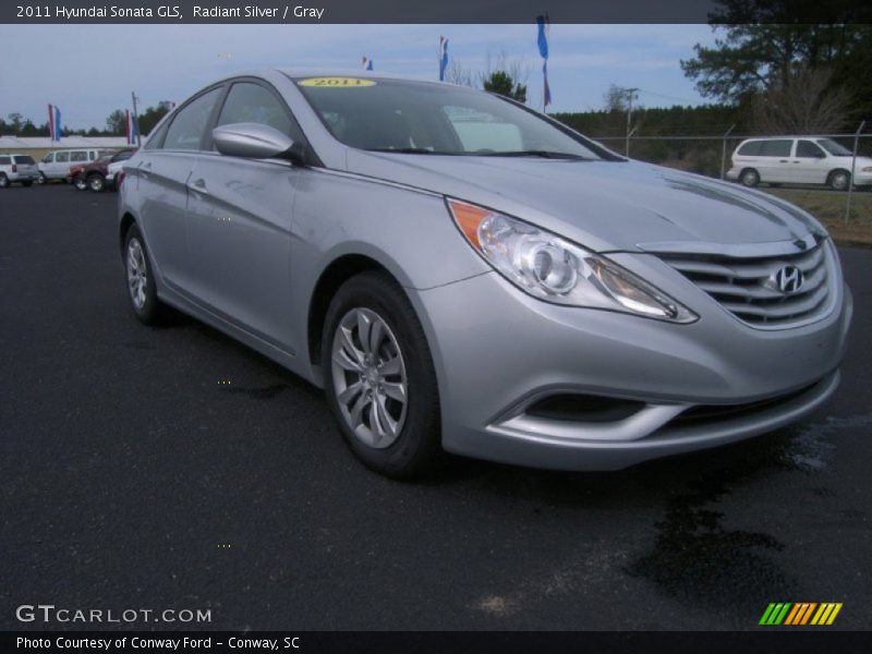 Radiant Silver / Gray 2011 Hyundai Sonata GLS