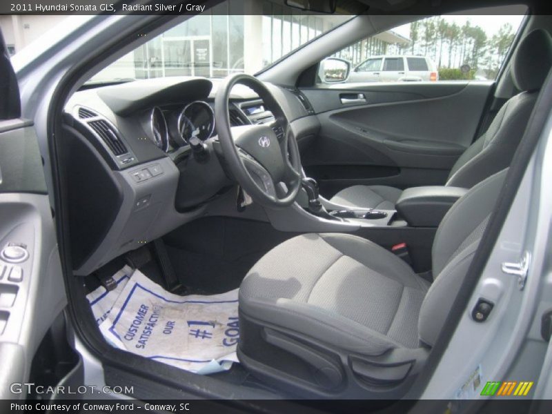 Radiant Silver / Gray 2011 Hyundai Sonata GLS