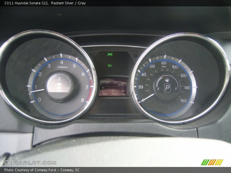Radiant Silver / Gray 2011 Hyundai Sonata GLS