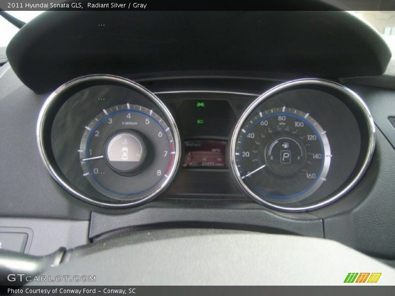 Radiant Silver / Gray 2011 Hyundai Sonata GLS