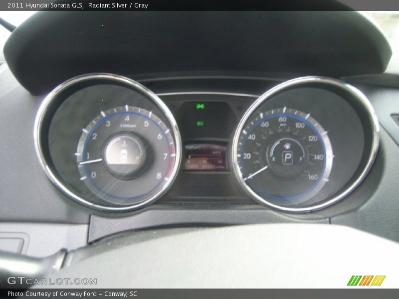Radiant Silver / Gray 2011 Hyundai Sonata GLS