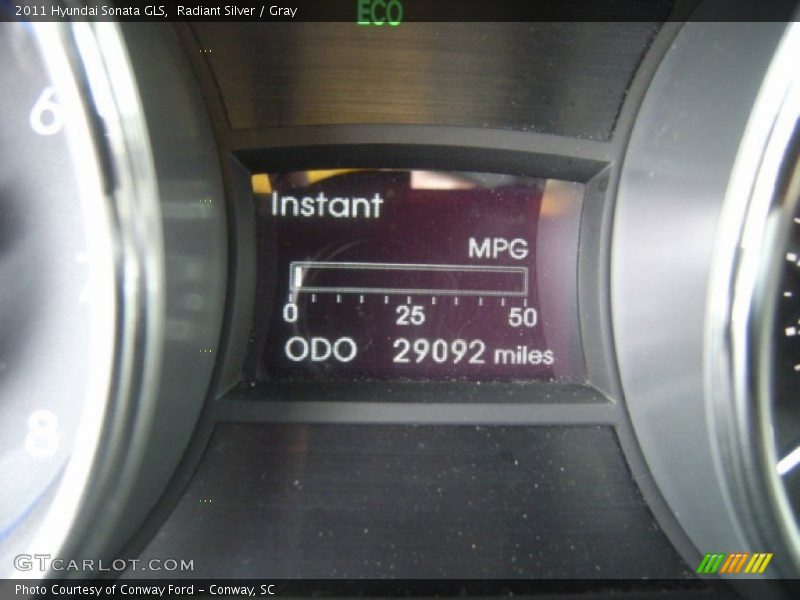 Radiant Silver / Gray 2011 Hyundai Sonata GLS