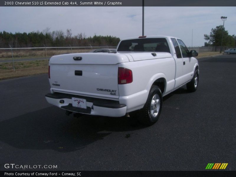 Summit White / Graphite 2003 Chevrolet S10 LS Extended Cab 4x4