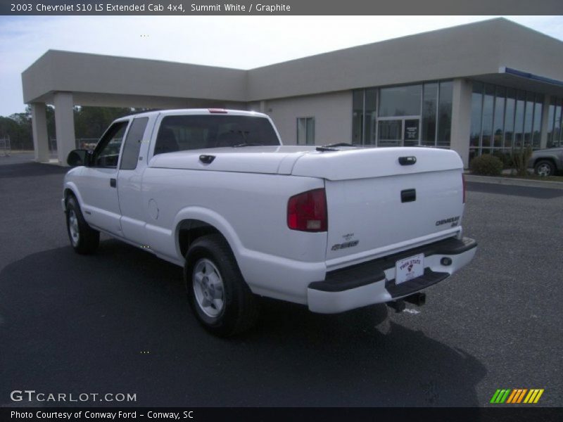 Summit White / Graphite 2003 Chevrolet S10 LS Extended Cab 4x4