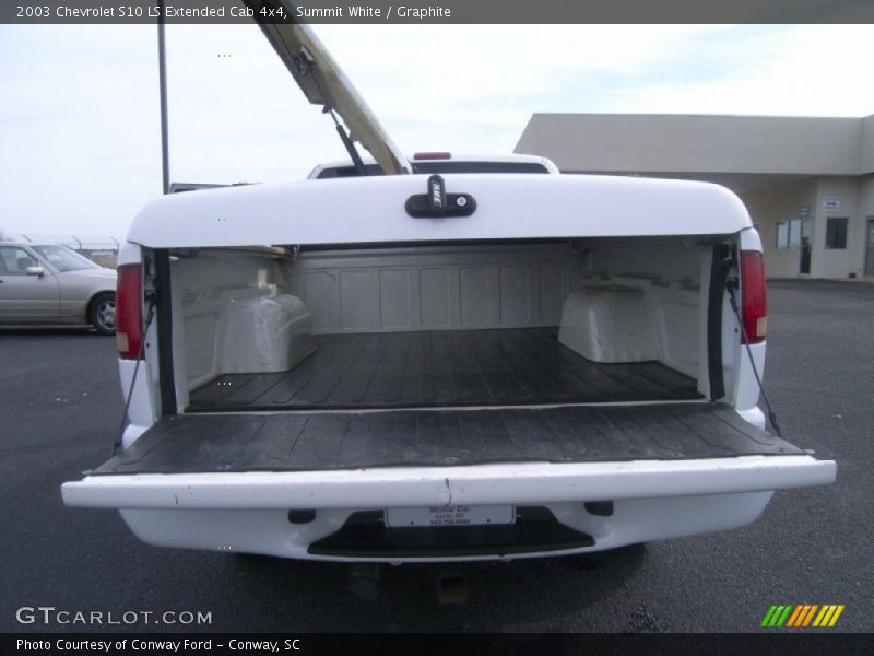 Summit White / Graphite 2003 Chevrolet S10 LS Extended Cab 4x4