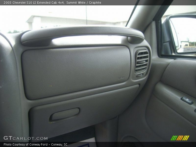 Summit White / Graphite 2003 Chevrolet S10 LS Extended Cab 4x4