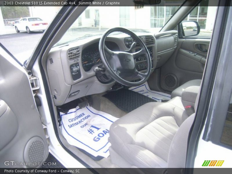 Summit White / Graphite 2003 Chevrolet S10 LS Extended Cab 4x4