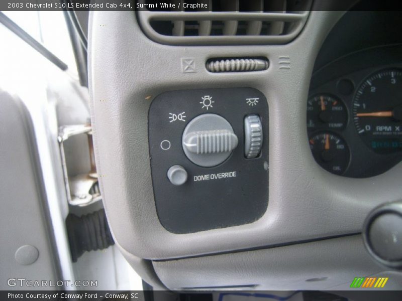 Summit White / Graphite 2003 Chevrolet S10 LS Extended Cab 4x4