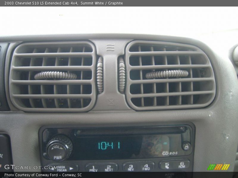 Summit White / Graphite 2003 Chevrolet S10 LS Extended Cab 4x4