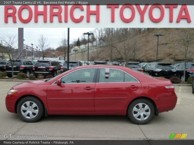 Barcelona Red Metallic / Bisque 2007 Toyota Camry LE V6
