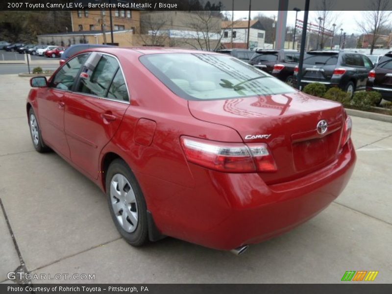 Barcelona Red Metallic / Bisque 2007 Toyota Camry LE V6