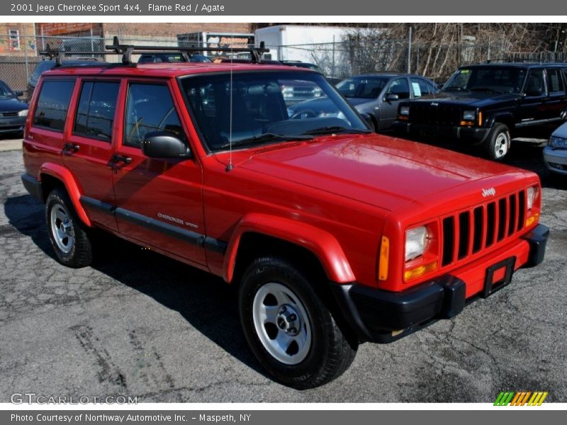 Flame Red / Agate 2001 Jeep Cherokee Sport 4x4