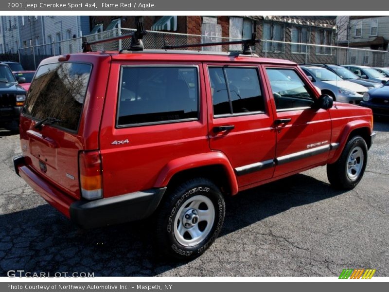 Flame Red / Agate 2001 Jeep Cherokee Sport 4x4