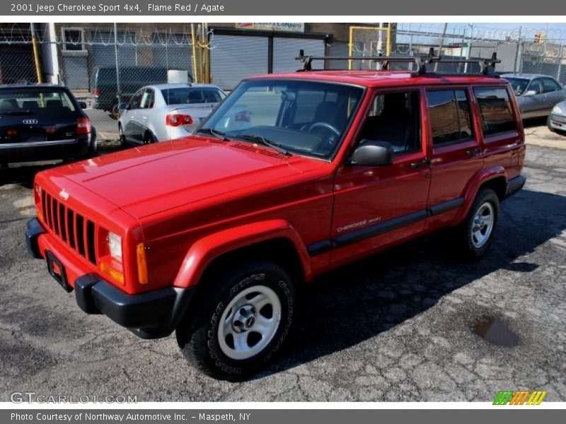 Flame Red / Agate 2001 Jeep Cherokee Sport 4x4