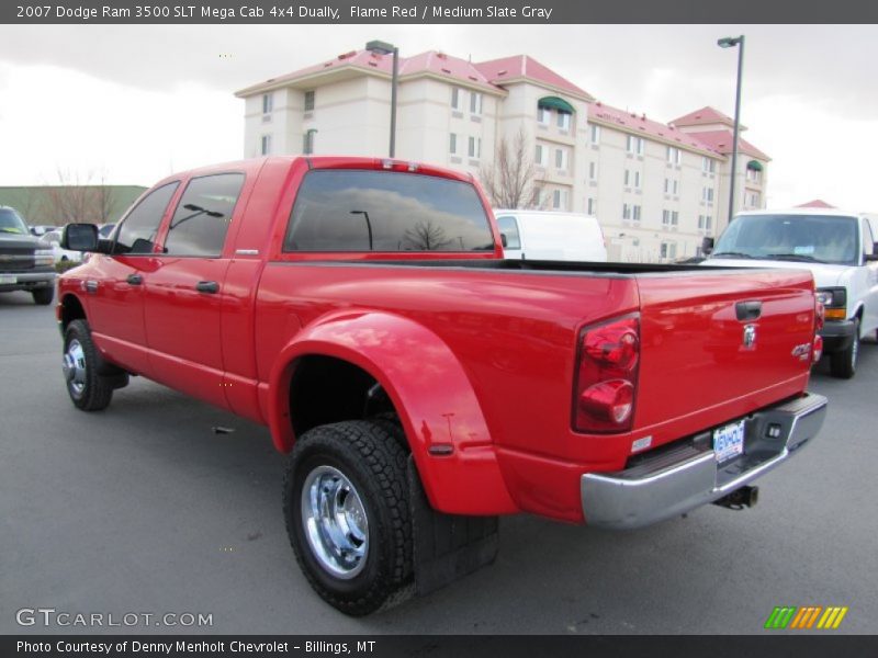 Flame Red / Medium Slate Gray 2007 Dodge Ram 3500 SLT Mega Cab 4x4 Dually