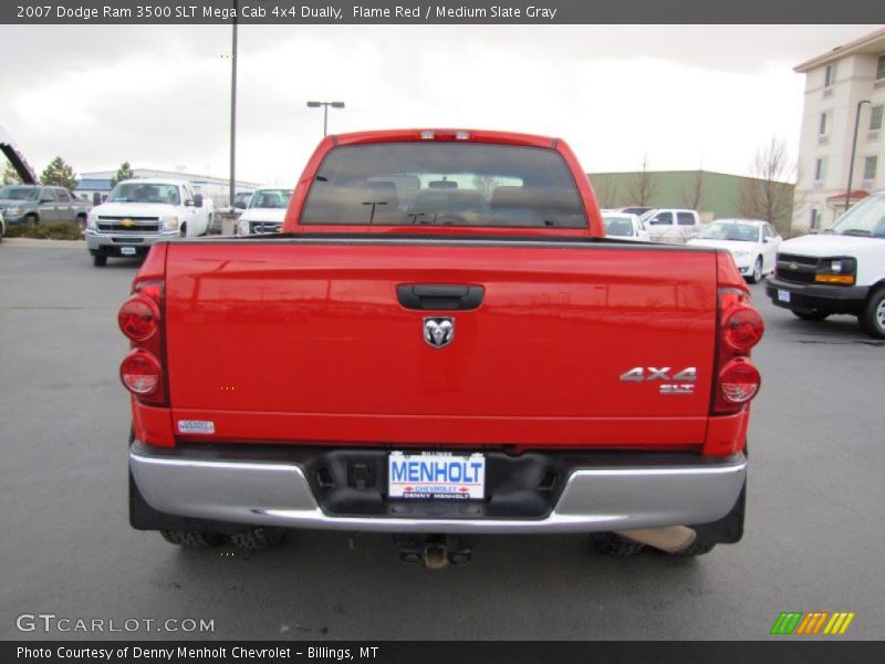 Flame Red / Medium Slate Gray 2007 Dodge Ram 3500 SLT Mega Cab 4x4 Dually