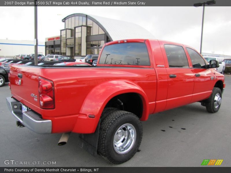 Flame Red / Medium Slate Gray 2007 Dodge Ram 3500 SLT Mega Cab 4x4 Dually