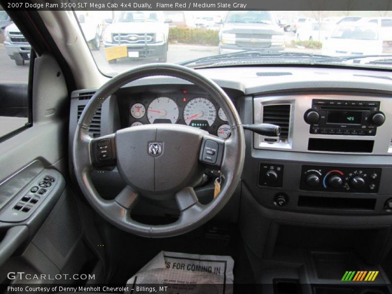Flame Red / Medium Slate Gray 2007 Dodge Ram 3500 SLT Mega Cab 4x4 Dually